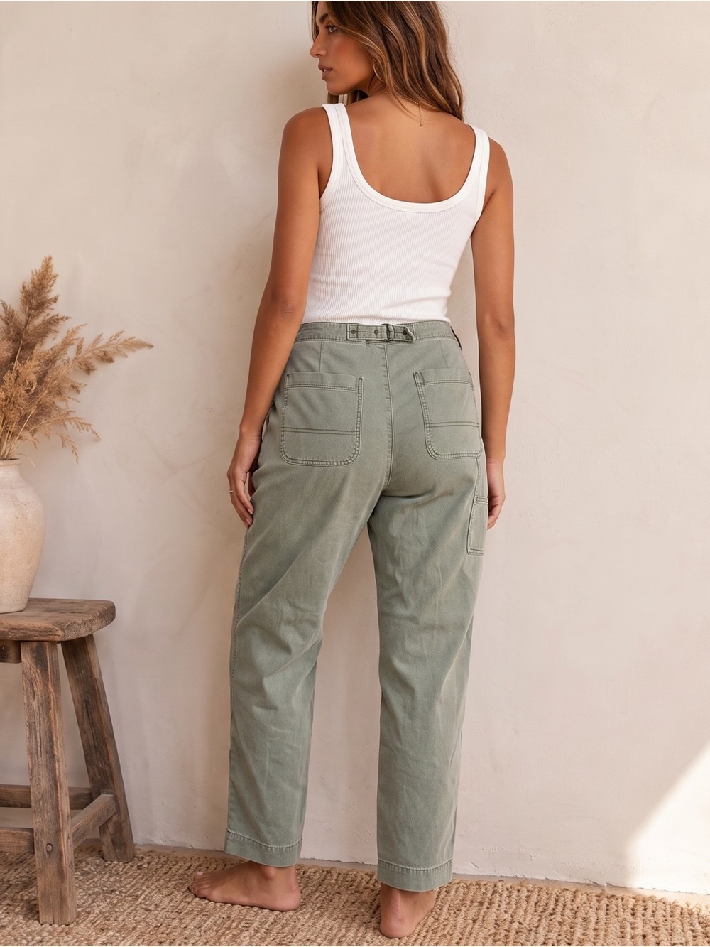 OLD NAVY Sky High Canvas Carpenter Pants